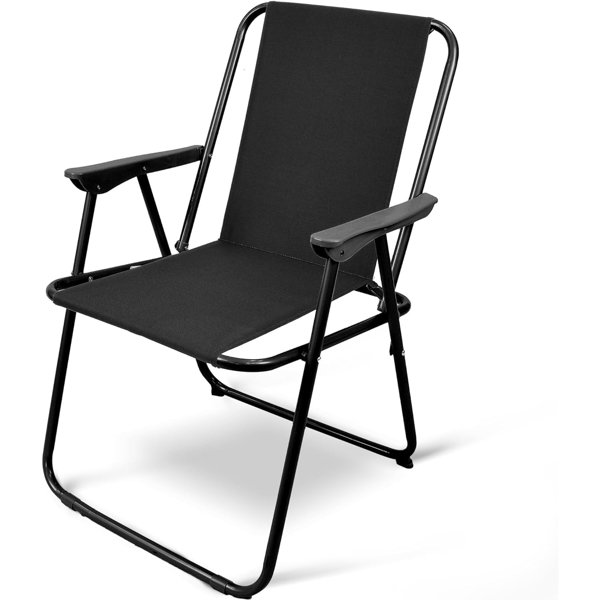 17 Stories Jeane Folding Deck Chair Camping Deck Chair Spring Foldable Seat Outdoor BBQ Party